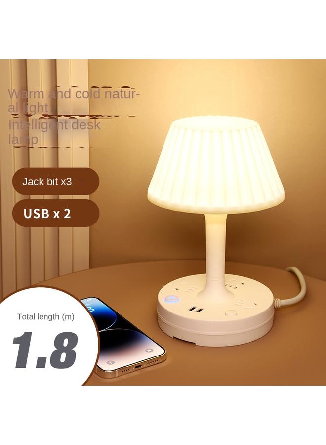 Bluejw Factory Direct Supply New Desk Lamp Master Bedroom Bedside Lamp Baby Feeding Eye Protection Night Light Socket Integrated Sleep Lamp - Image 1
