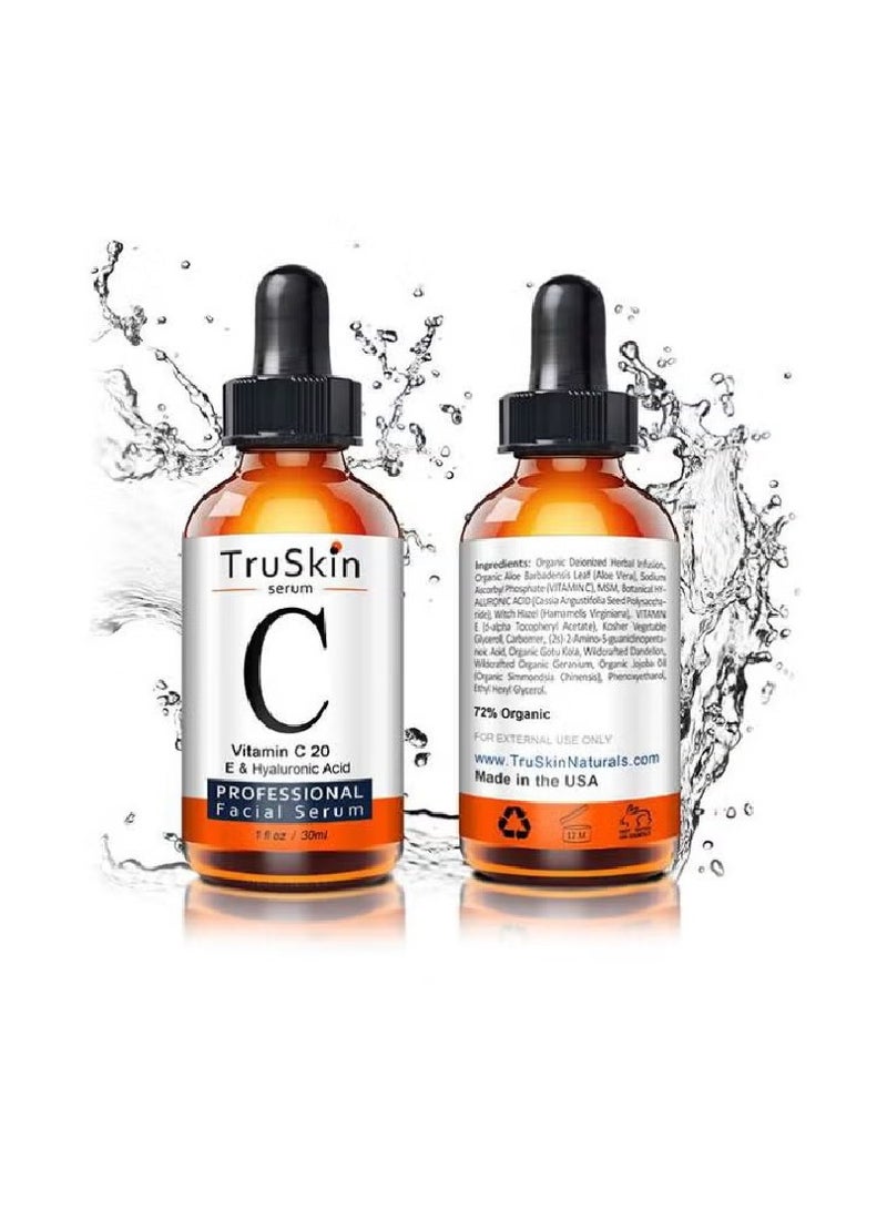 ROUSHUN Skin Natural Vitamin C 20 Percent E And Hyaluronic Acid Face Serum 30ml - Image 2