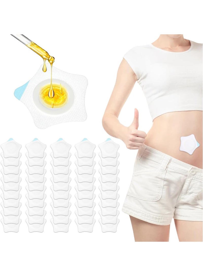 100Pcs Castor Oil Patch for Belly Button Self-Adhesive Organic Wrap Disposable Compress Star Shape - Image 1