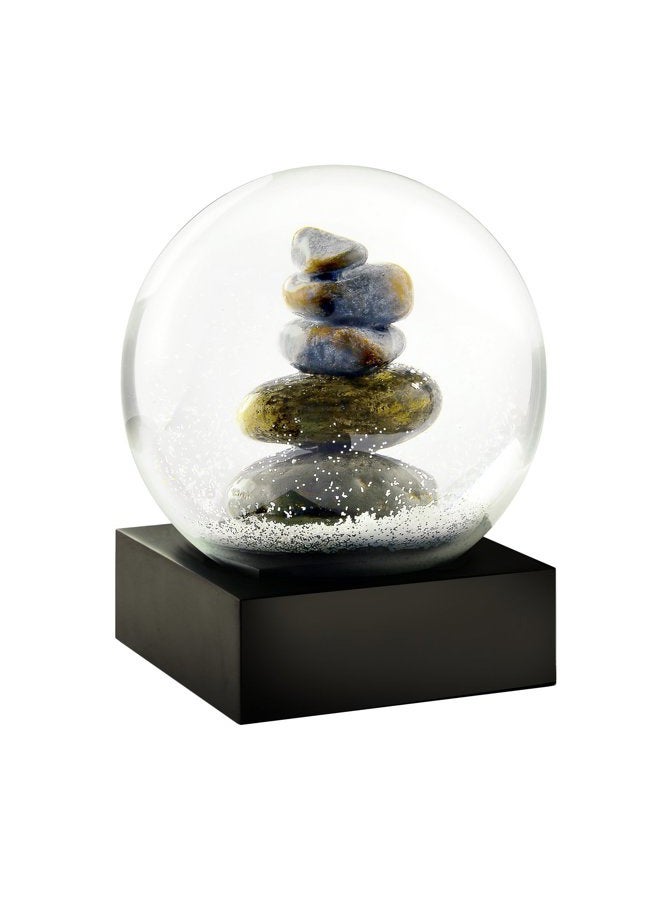 CoolSnowGlobes Cairn Stacked Rocks Sculpture - Cool Snow Globe - Image 1
