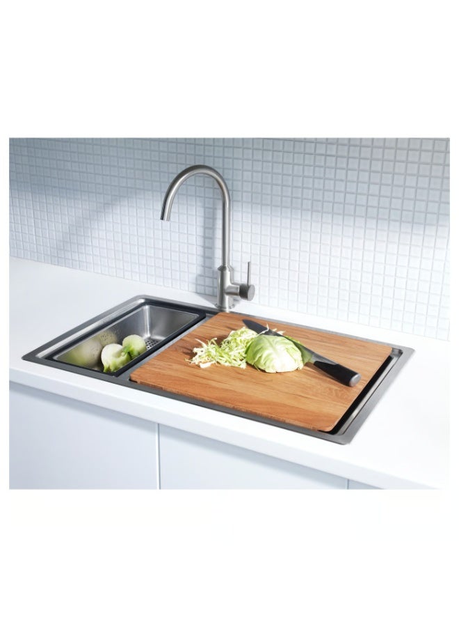 Baitique Rectangular Colander, Stainless Steel, Sink-Fit Design - Image 5
