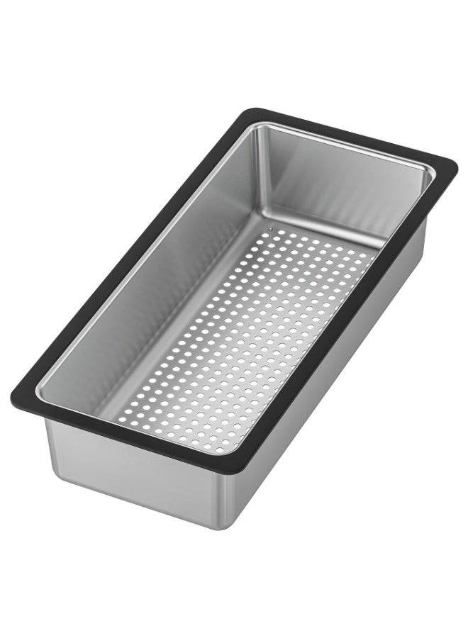 Baitique Rectangular Colander, Stainless Steel, Sink-Fit Design - Image 1