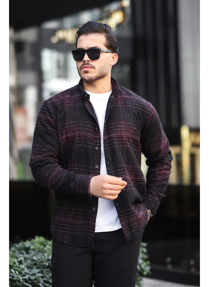 ميرون Black Striped Regular Fit Lumberjack Shirt - 2448
