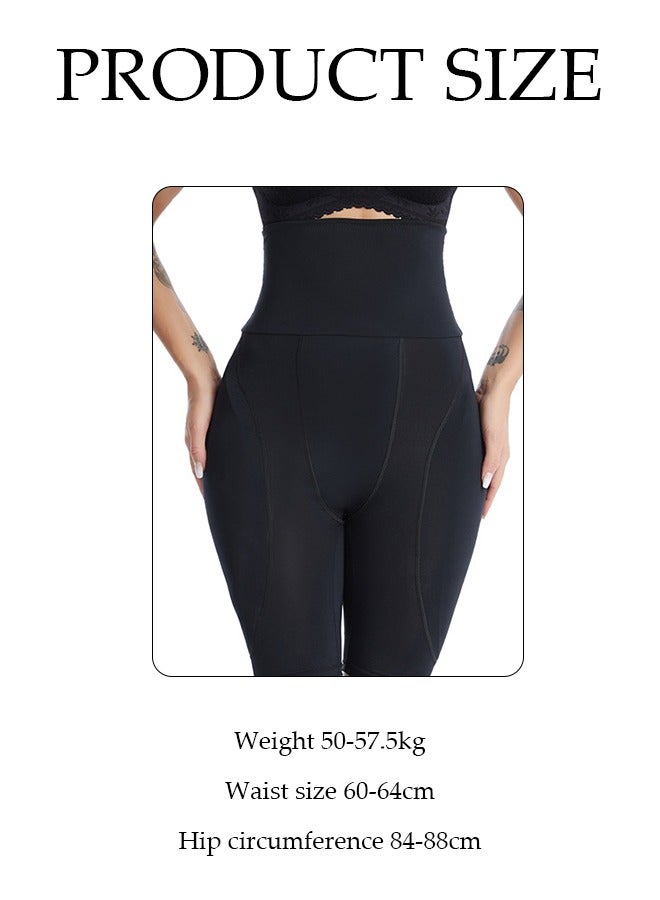 DUNISO Women's high waisted shapewear shorts，tummy control shorts with sponge pad for abdominal control, breathable and soft, suitable for postpartum shapewear or daily wear, black, size M - Image 2