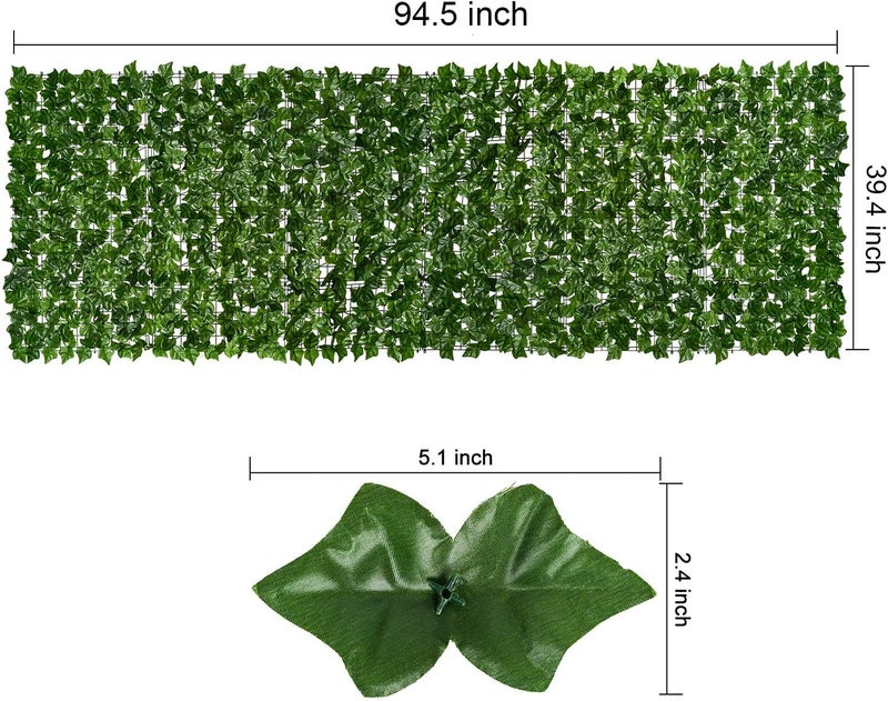 DearHouse 98.4x39.4in Artificial Ivy Privacy Fence Wall Screen, Artificial Hedges Fence and Faux Ivy Vine Leaf Decoration for Outdoor Garden Decor - Image 3