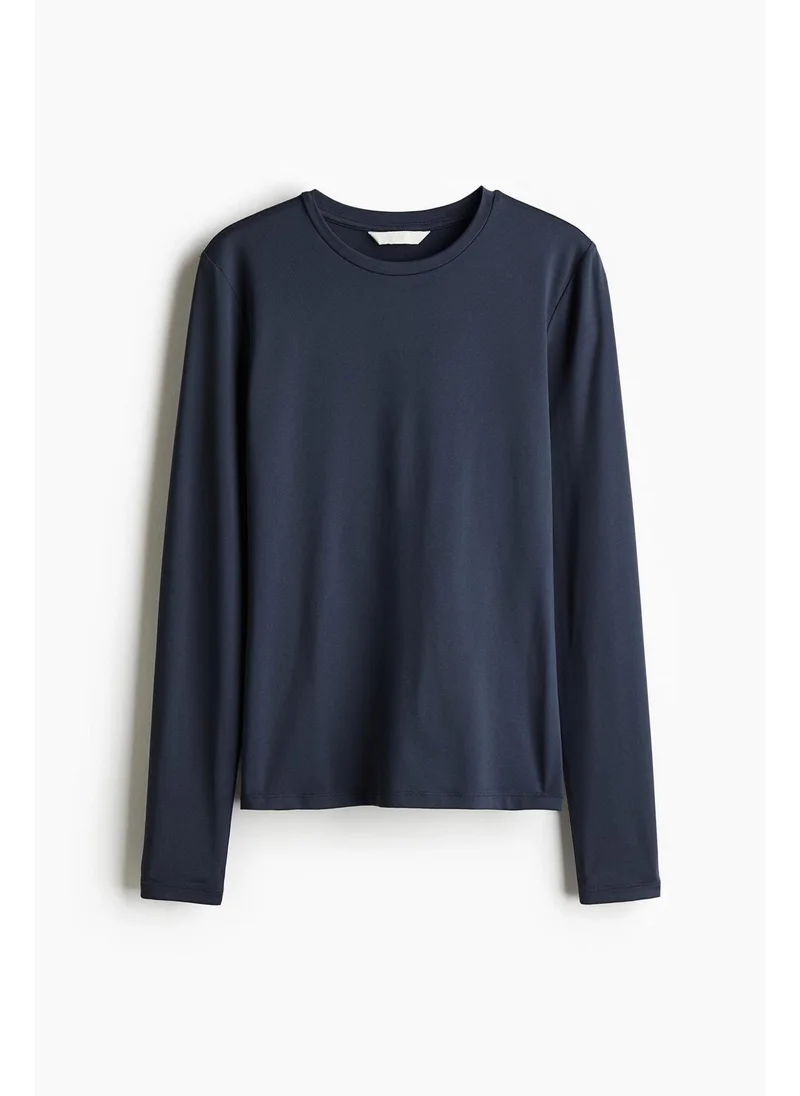H&M Blue Dark Jersey top for Women | Best Price UAE