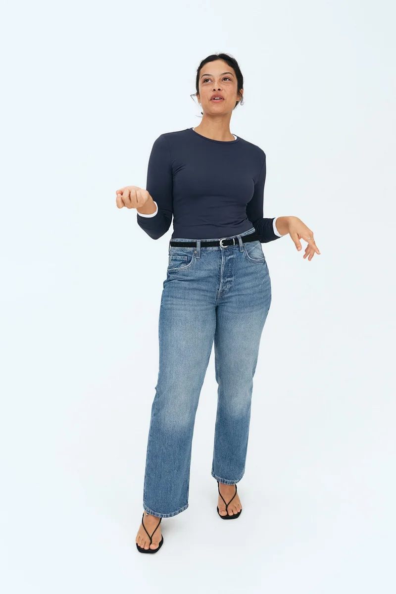 H&M Blue Dark Jersey top for Women | Best Price UAE