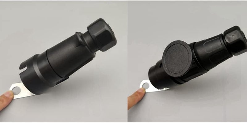 Trailer Bracket Black ABS Plastic & Metal - Durable Wear-Resistant Screw-On Easy Install Plug Adapter for RV UTV 7-Pin 13-Pin Trailer Plug Applications - Image 4