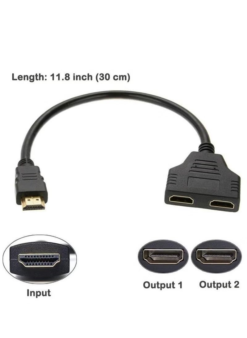 كابلات الفاصل HDMI ذكر 1080P إلى HDMI المزدوج أنثى 1 إلى 2 طريقة HDMI الفاصل محول كابل ل HDTV HD ، LED ، LCD ، TV ، دعم اثنين من أجهزة التلفزيون في نفس الوقت - pzsku/Z61E1FFD36CE0FD7FDAC9Z/45/_/1739240782/f2d2a14e-a879-4ebc-92ca-49a8cf756125