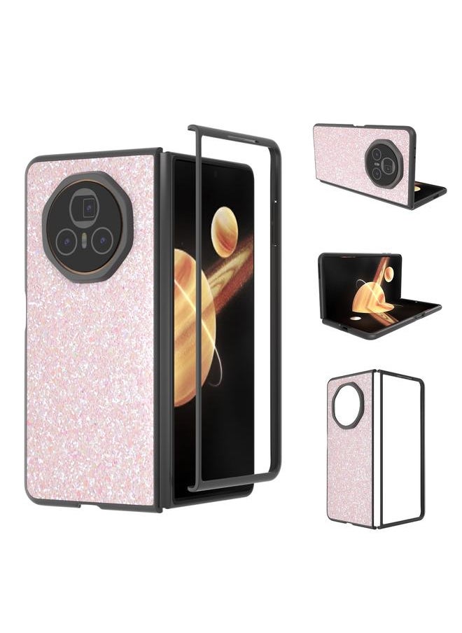erorex For Honor Magic V3 Black Frame Colorful Glitter Phone Case(Pink) 