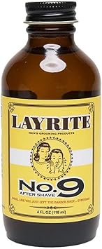 Layrite No9 Bay Rum Aftershave 118ml Cooling Invigorating Soothing - Image 1