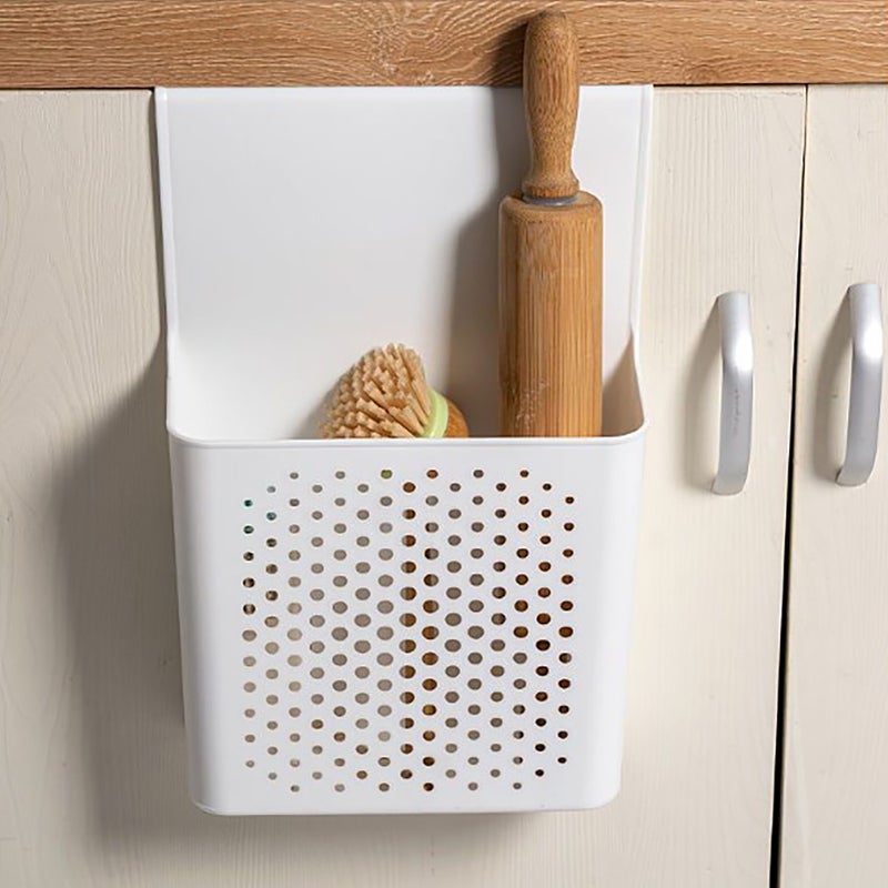 Kitchen Cabinet Door Organizer Plastic Punch Free Cabinet Door Hanging Shelf for Spices - Image 5