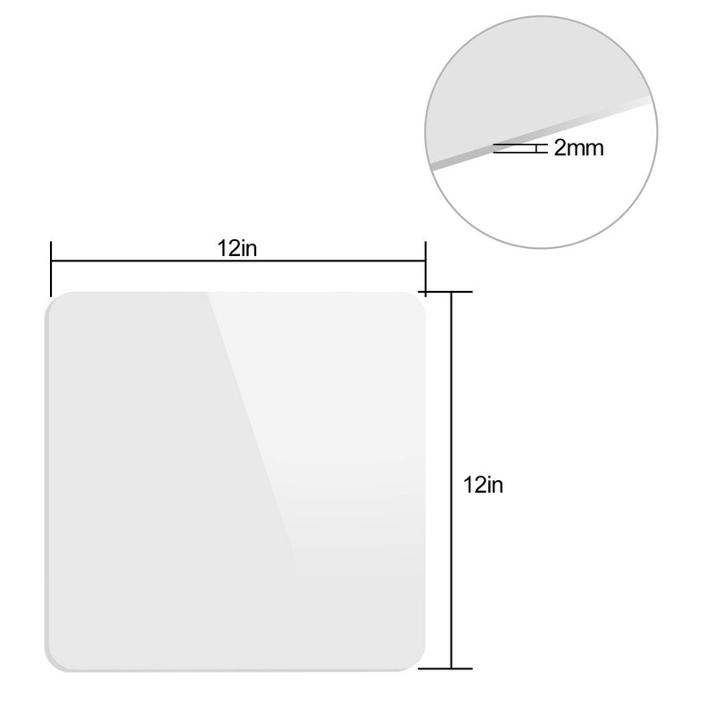 KINJOEK KINJOEK 12 x 12 Inch Acrylic White & Black Reflective Display Table Riser Backdrops for Professional Product Photography, 30 x 30 cm Background Boards for Product Table Top Photography Shooting  - Image 2