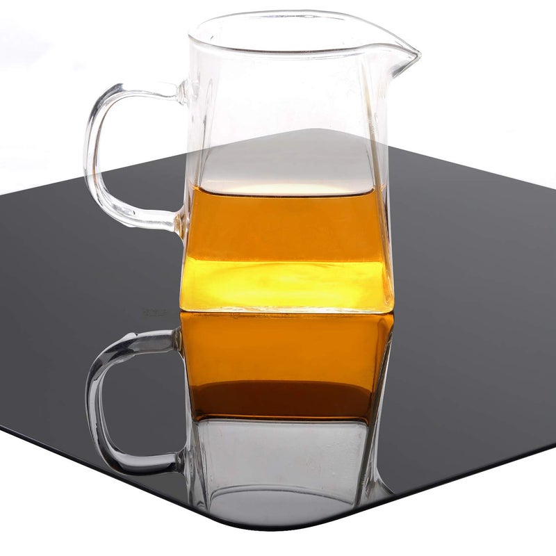 KINJOEK KINJOEK 12 x 12 Inch Acrylic White & Black Reflective Display Table Riser Backdrops for Professional Product Photography, 30 x 30 cm Background Boards for Product Table Top Photography Shooting  - Image 4