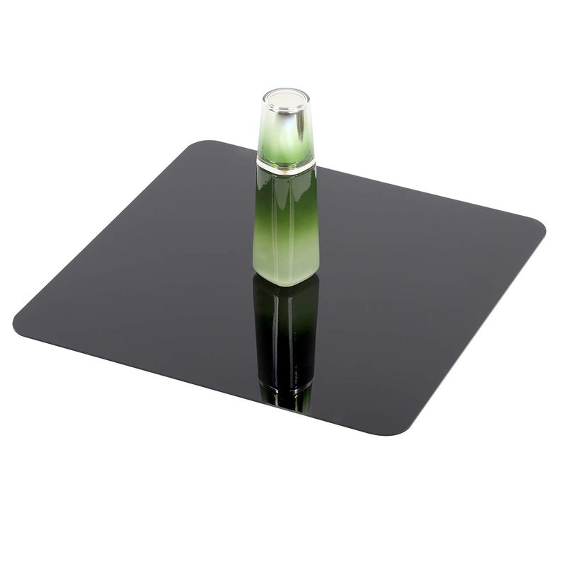 KINJOEK KINJOEK 12 x 12 Inch Acrylic White & Black Reflective Display Table Riser Backdrops for Professional Product Photography, 30 x 30 cm Background Boards for Product Table Top Photography Shooting  - Image 5