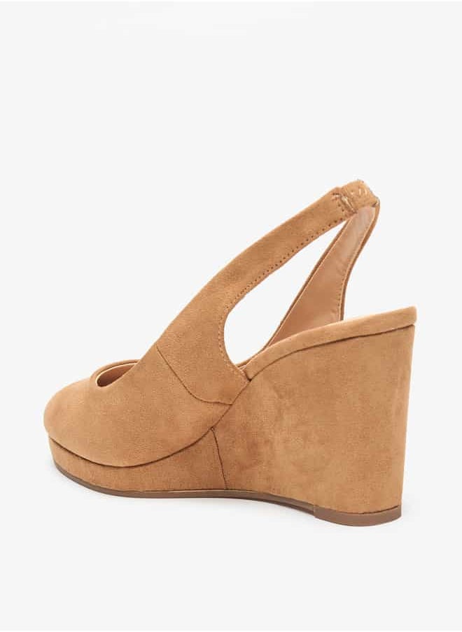 Celeste Women's Solid Slip-On Pump Shoes with Wedge Heels  - Image 2