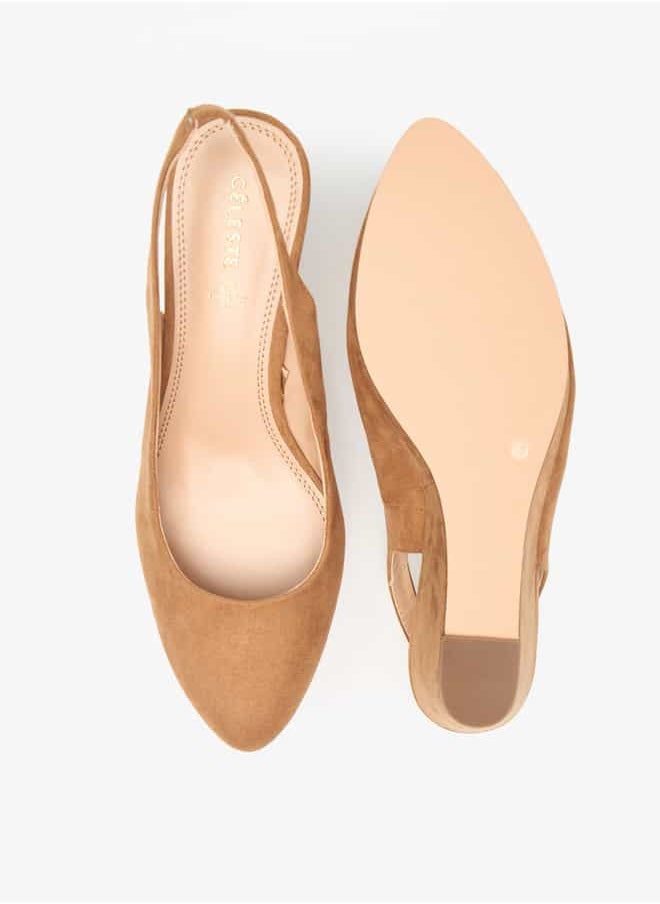 Celeste Women's Solid Slip-On Pump Shoes with Wedge Heels  - Image 4