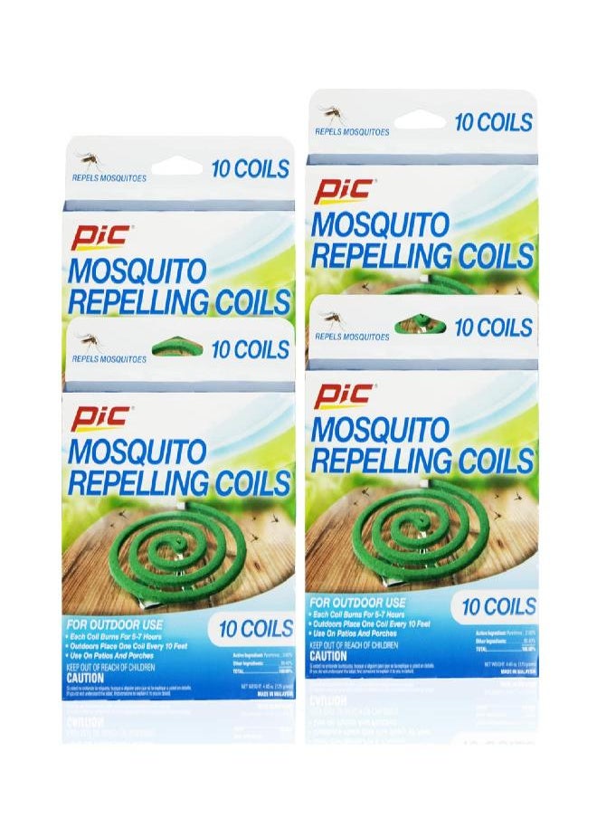 PIC PIC Mosquito Repelling Coils, 10 Count Box, 4 Pack - Mosquito Repellent for Outdoor Spaces - 40 Coils Total  - Image 2