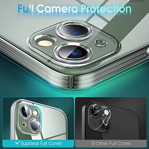 Supdeal Crystal Clear Case for iPhone 13, [Not Yellowing] [Camera Protection] [Military Grade Drop Tested] Transparent Shockproof Protective Soft Silicone Slim Cover, 6.1 inch, Transparent - Image 3
