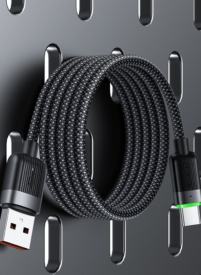 Mcdodo Magnetic Self-Winding USB-A to USB-C Cable 6A 1.2m – Fast Charging Type-C Data Sync Cable for Android Phones, Samsung Galaxy, Power Bank, Tablet – Black - Image 5