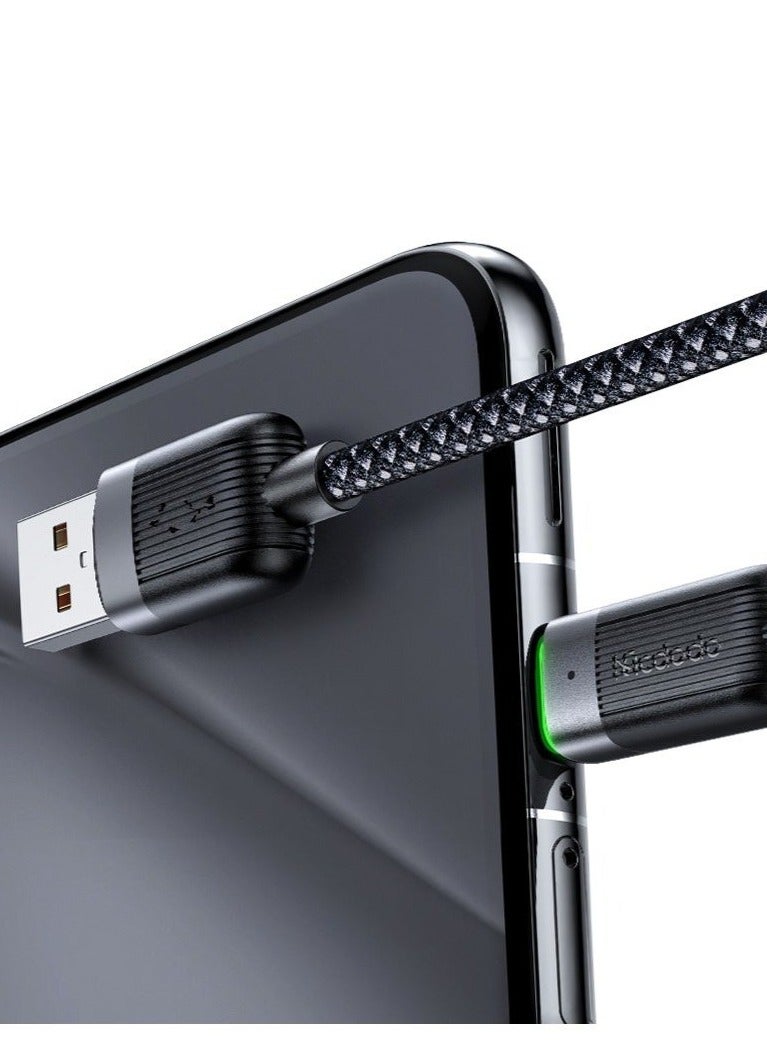 Mcdodo Magnetic Self-Winding USB-A to USB-C Cable 6A 1.2m – Fast Charging Type-C Data Sync Cable for Android Phones, Samsung Galaxy, Power Bank, Tablet – Black - Image 4
