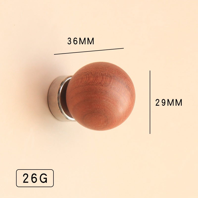 Ceramic Multi-barrel Powerful Magnet Hooks Home Decor Wall Art Fridge Magnet Adhesive Stickers No Nail Hooks Decorative Hangers Walnut ball magnetic hook 