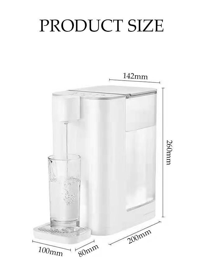 DUNISO Instant Hot Water Dispenser，Desktop Electric Water Dispenser，Quick Heating，Portable，5-kind Temperature Control， for Home Kitchen Offices Dorm，White  - Image 2