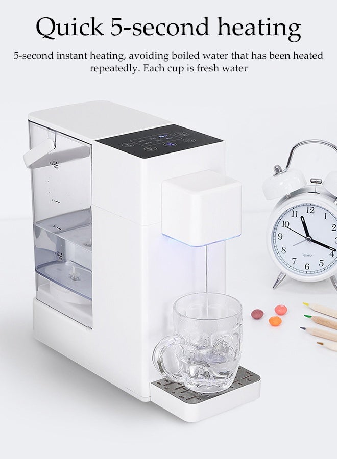 DUNISO Instant Hot Water Dispenser，Desktop Electric Water Dispenser，Quick Heating，Portable，5-kind Temperature Control， for Home Kitchen Offices Dorm，White  - Image 3