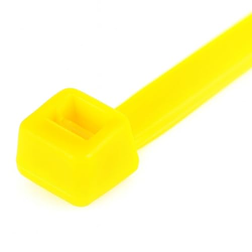 GTSE 12 Inch Yellow Zip Ties, 100 Pack, 50lb Strength, UV Resistant Long Nylon Cable Ties, Self-Locking 12" Tie Wraps - Image 2