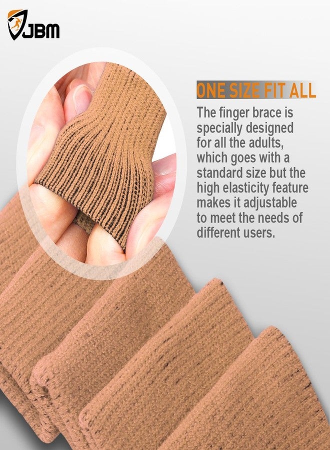 JBM Finger Sleeves 5Pack Sport Finger Brace Protector Compression Sleeve for Arthritis - Image 3