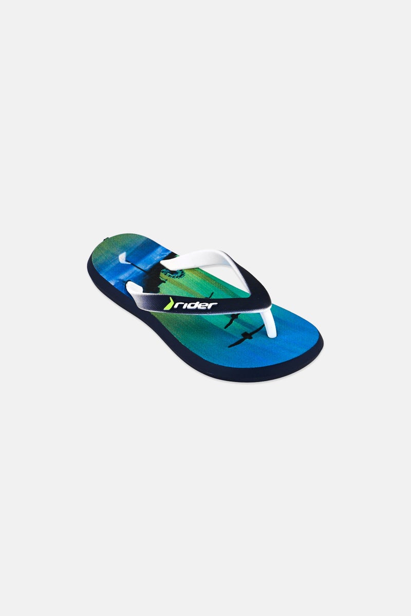 RIDER Kids Boy R1 Play Slip On Slipper, Multicolor - Image 1