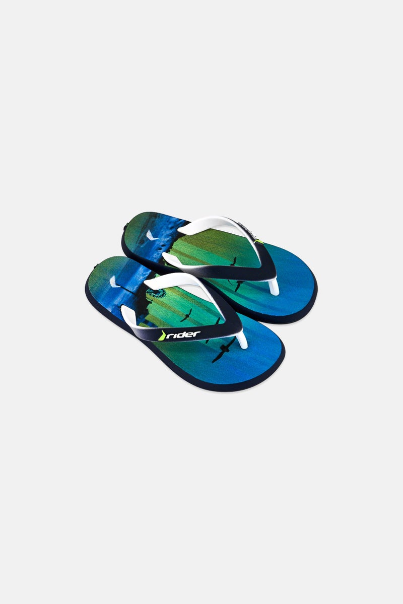 RIDER Kids Boy R1 Play Slip On Slipper, Multicolor - Image 2