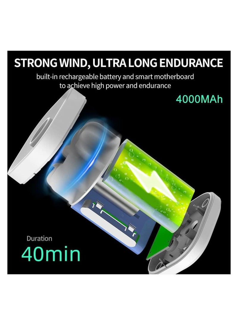 Generic Mini Electric Air Pump + Camping Light, 4000MAh Rechargeable Battery, 4 Nozzles, Portable Quick-Fill Inflate Deflate, for Inflatables Air Mattress Pool Floats Swimming Ring Vacuum Storage Bag  - Image 3