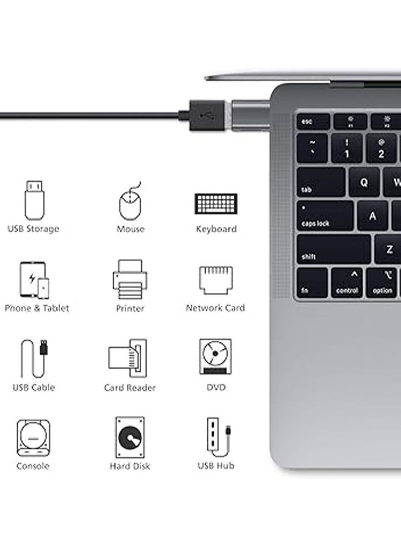 General USB C to USB Adapter(2 Pack),USB Type-C to USB,Thunderbolt 3 to USB Female Adapter OTG for MacBook Pro2019,MacBook Air 2020,iPad Pro 2020,More Type-C Devices  - Image 2