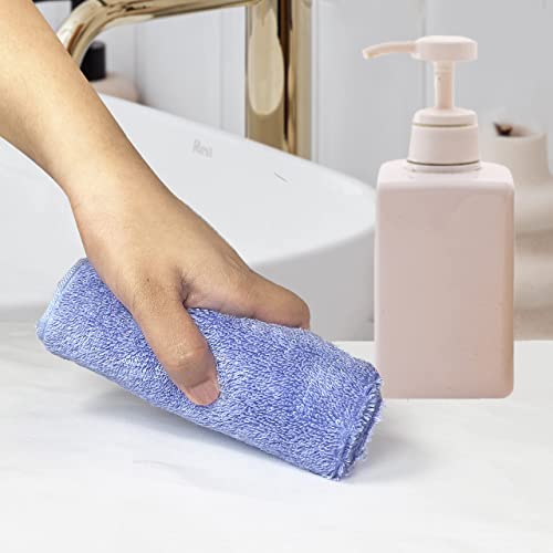 HEELIUM Bamboo Face Towel | Ultra Absorbent & Odour-Free | 3X Softer Than Cotton Towels | 30 x 30 cm - 600 GSM | Pack of 3 - Iris - Image 5
