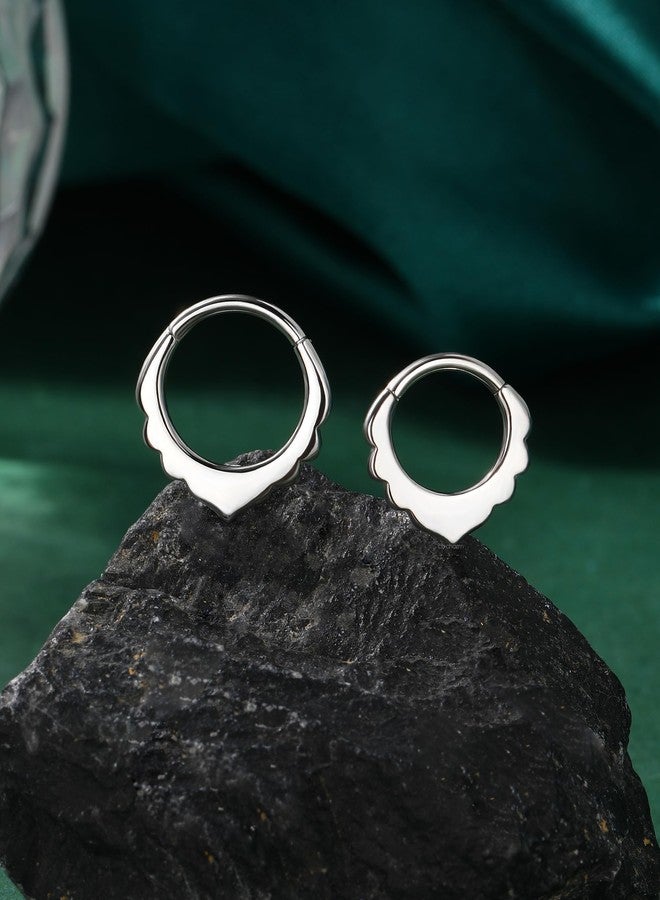 COCHARM Flower Septum Rings, 16G Septum Jewelry, Dainty Helix Daith Earrings for Women, Rook Daith Piercing Jewelry Surgical Steel - Image 4