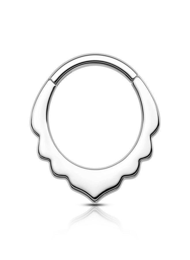 COCHARM Flower Septum Rings, 16G Septum Jewelry, Dainty Helix Daith Earrings for Women, Rook Daith Piercing Jewelry Surgical Steel - Image 1