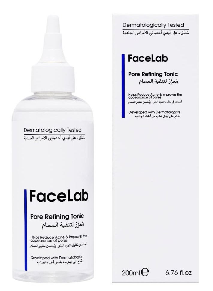 FaceLab - Pore Refining BHA Tonic - Salicylic Acid Toner for Oily Skin, 200ml - Image 1