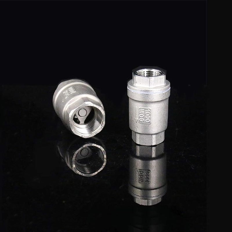 0 75 بوصة BSPT أنثى صمام فحص الربيع غير المرتدة 304 الفولاذ المقاوم للصدأ للماء الغاز النفط - Image 4