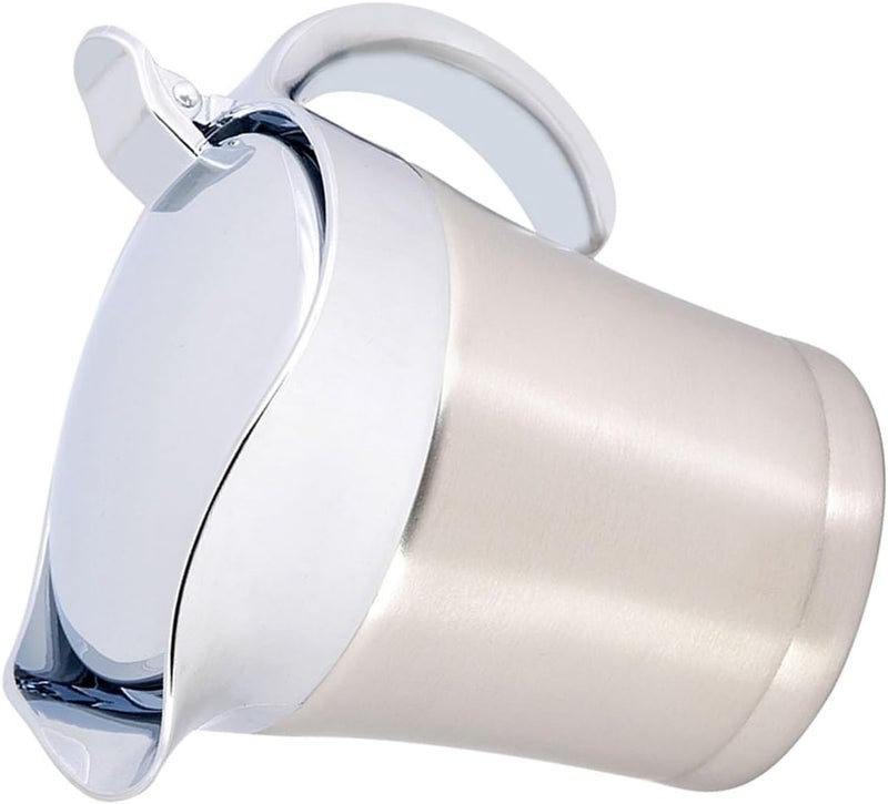 Haofy Stainless Steel Gravy Boat Double Wall Insulated Sauce Jug with Non Drip Spout 450ml Kitchen Dining Server for Gravy Dressing Custard (Small size 450ml) - Image 2