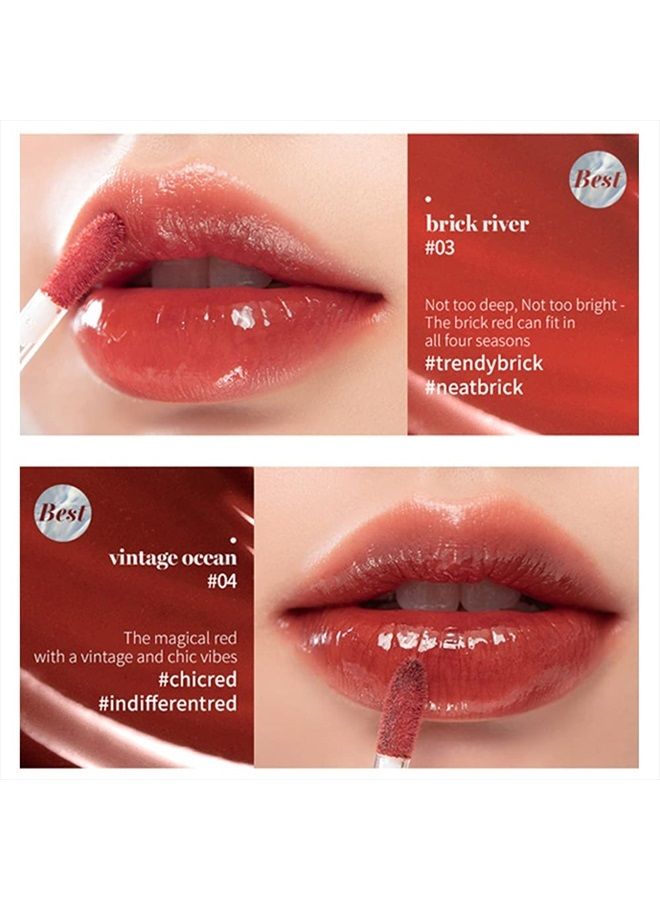 rom&nd [rom&nd] Glasting Water Tint 8 colors | Vivid color, Glossy Finish, Long-lasting, moisturizing, Highlighting, Natural-beauty | Lip Tint for Daily Use, K-beauty | 4g/0.14oz No.02 RED DROP - Image 2
