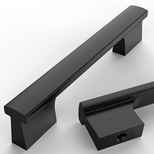 Amerdeco 10 Pack Matte Black Cabinet Pulls 4 Inch(102MM) Hole Centers Kitchen Cabinet Handles Hardware Kitchen Handles for Cabinets Cupboard Handles Drawer Pulls - Image 1
