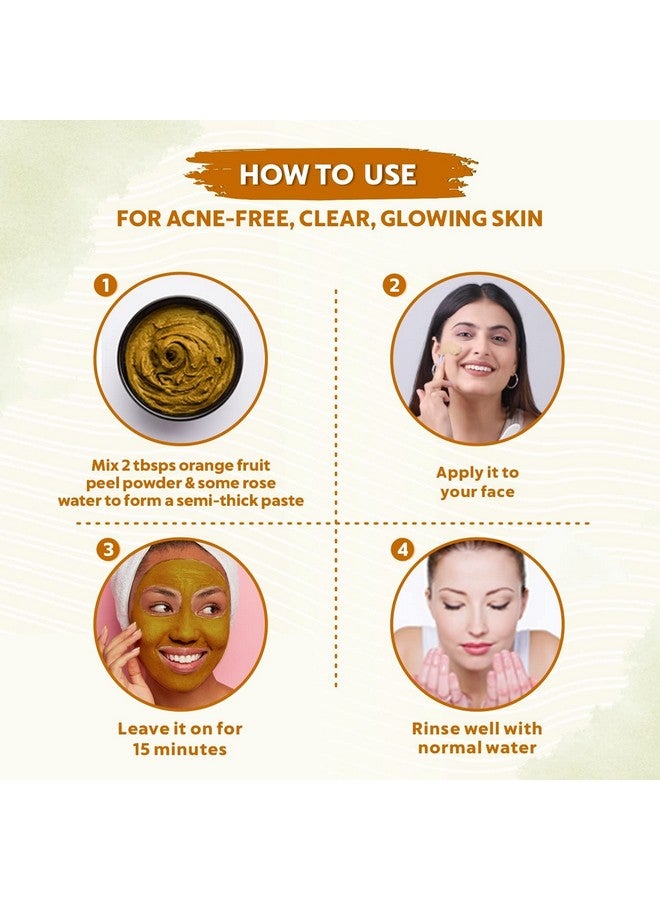 Top Quality Store TQS Organic Orange Peel Powder for skin 100 Gram Pack | Pure Natural & Organic For face Pack - Image 2