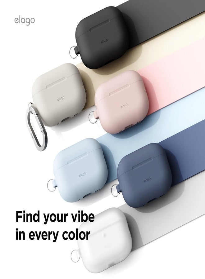 elago Compatible with AirPods Pro 3 Case - Premium Silicone Case with Carabiner, Supports Wireless Charging, Shock Resistant, Full Protection, Headphone Accessories (Sand Pink) - Image 3