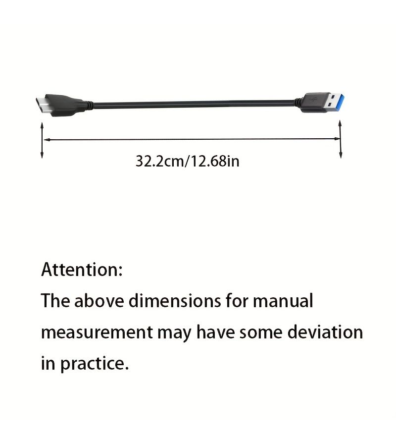 USB A to Micro B Data Sync and Charging Cable 11.81 Inch - Image 2