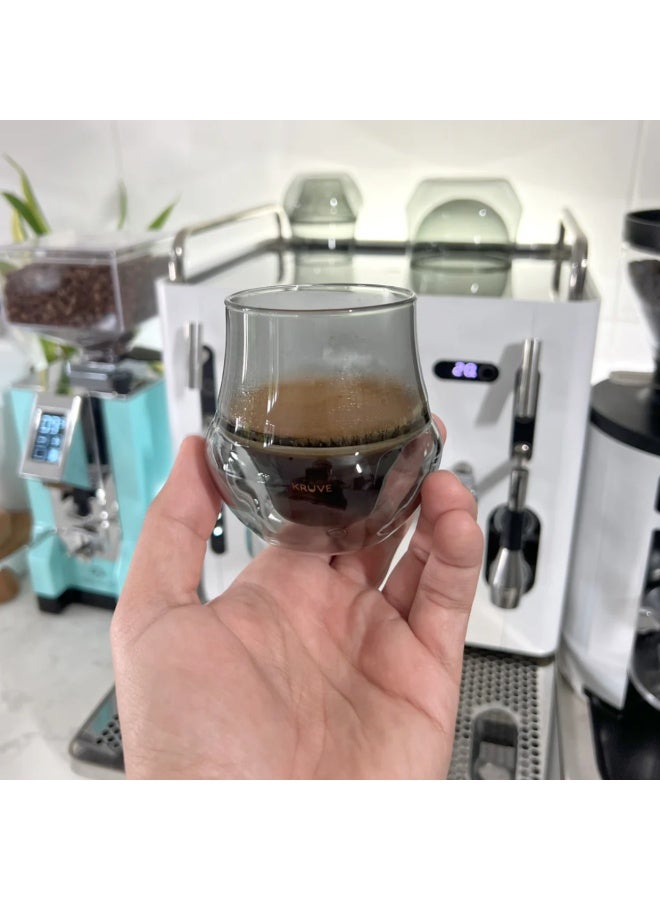 Kruve Propel Dark Series Espresso Glass, Smoked Hand-Blown Borosilicate, Double-to-Single Walled, 2.5 oz Capacity - Image 3