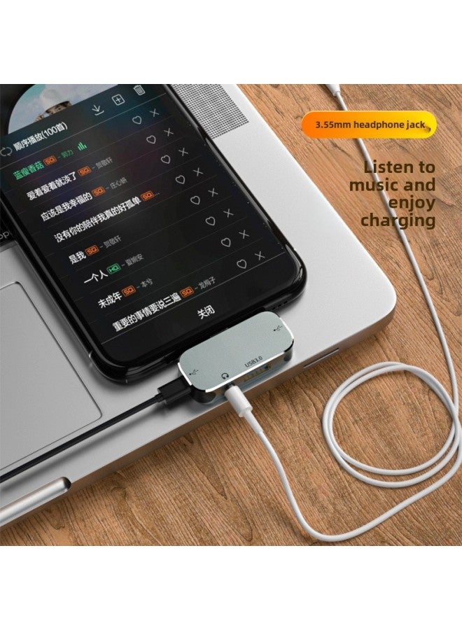 Type-C Docking Station HUB Multi-function Converter USB3.1/HDMI3.5 Headset USB3.0 Smart 3-Number Of Interfaces:YX-X4：1*USB3.0+1*Type-C(USB2)+2*USB2.0+1*PD  - Image 3