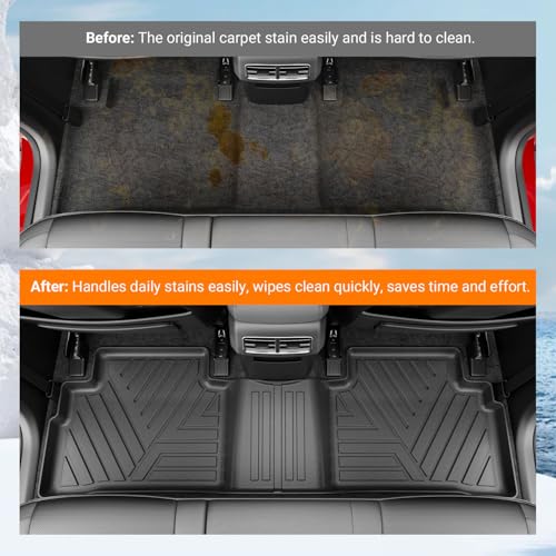 powoq Floor Mats Compatible with 2023-2026 Kia Sportage Fuel Cargo Liner with Backrest Mat TPE Replacement for 2023-2026 Kia Sportage Accessories (Trunk Mat with Backrest Mat+Floor Mats) - Image 4