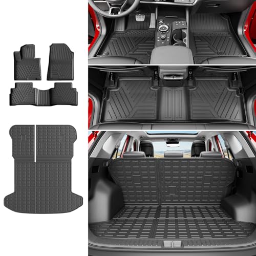 powoq Floor Mats Compatible with 2023-2026 Kia Sportage Fuel Cargo Liner with Backrest Mat TPE Replacement for 2023-2026 Kia Sportage Accessories (Trunk Mat with Backrest Mat+Floor Mats) - Image 1