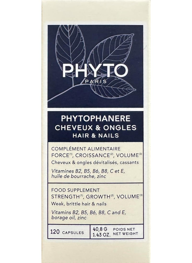 Phyto مكمل غذائي فيتوفانير، قوة نمو حجم الشعر والأظافر، 120 كبسولة - Image 2